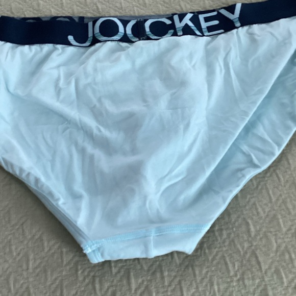 Jockey Men's Sky Blue Briefs with Navy Waistband. B - Picture 3 of 4